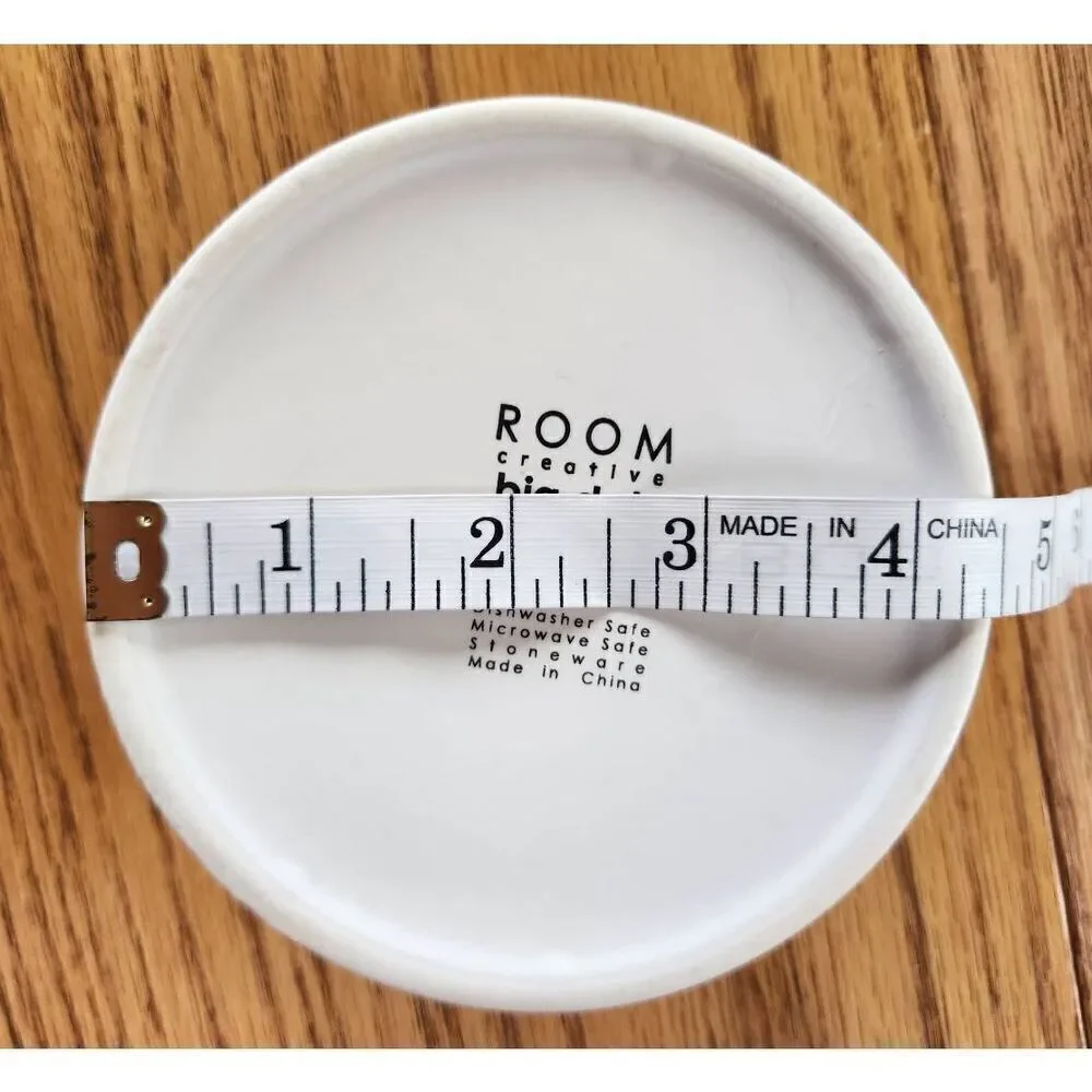 Signature housewares Room Created Big Dots ceramic dog food bowl